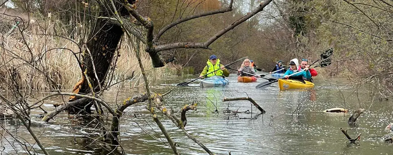 Téli kajaktúra a Ráckevei-Soroksári Dunán